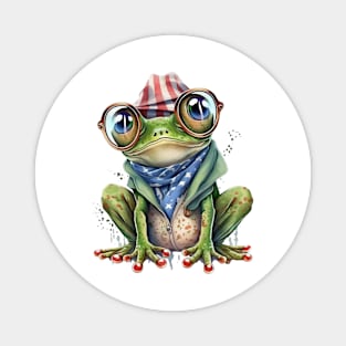 4th of July Frog #4 Magnet